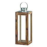 Gallery of Light 10018830 Large Metal TOP Square Wood Lantern, White | Amazon (US)