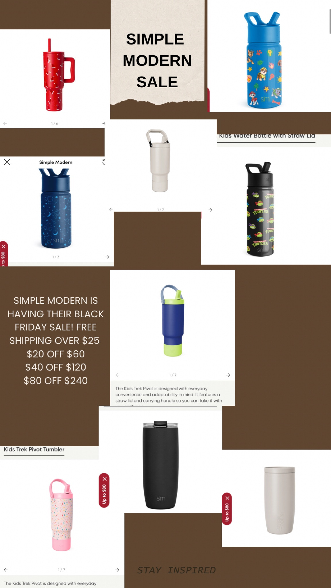 Simple modern is having their Black Friday sale! Free shipping over $25 
$20 off $60
$40 off $120
$80 off $240

#LTKSaleAlert #LTKGiftGuide #LTKHoliday