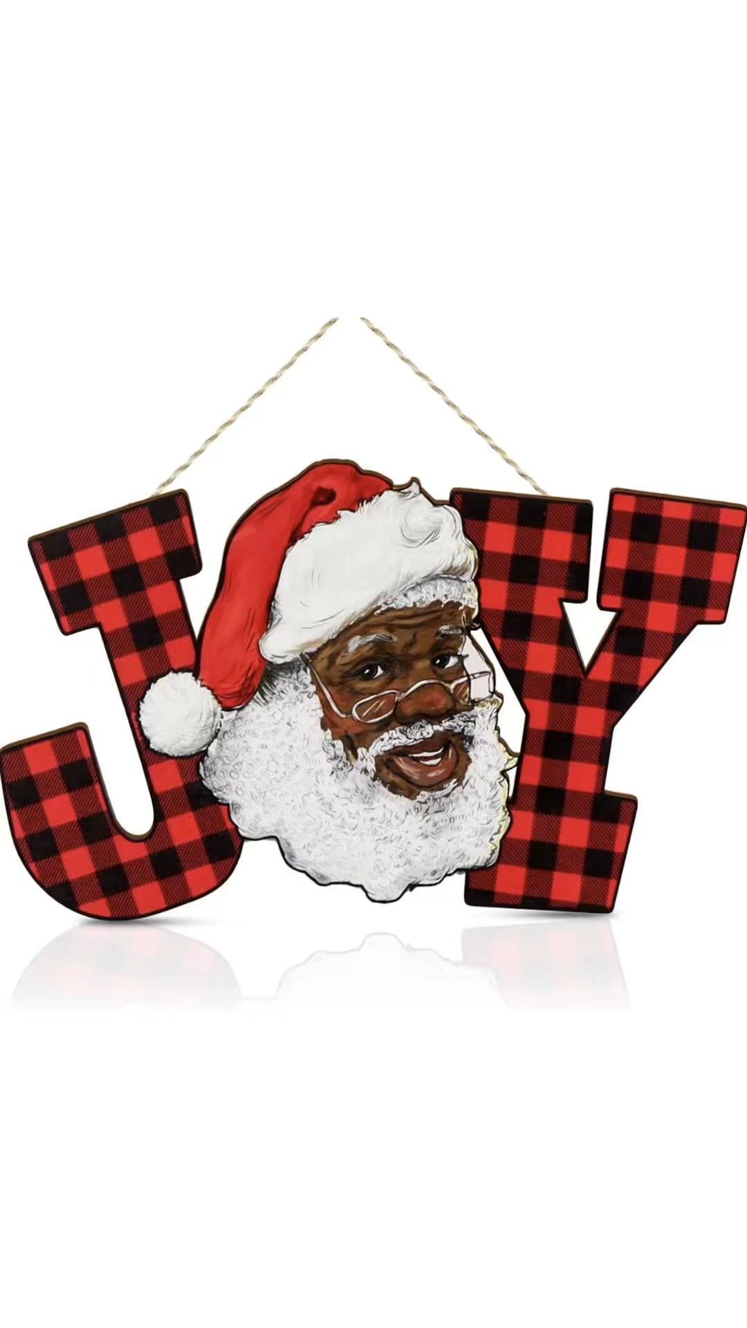 Black Santa Christmas Joy Letter Sign Red Buffalo Plaid Wood Joy Wall 

#LTKHome #LTKHoliday #LTKSeasonal