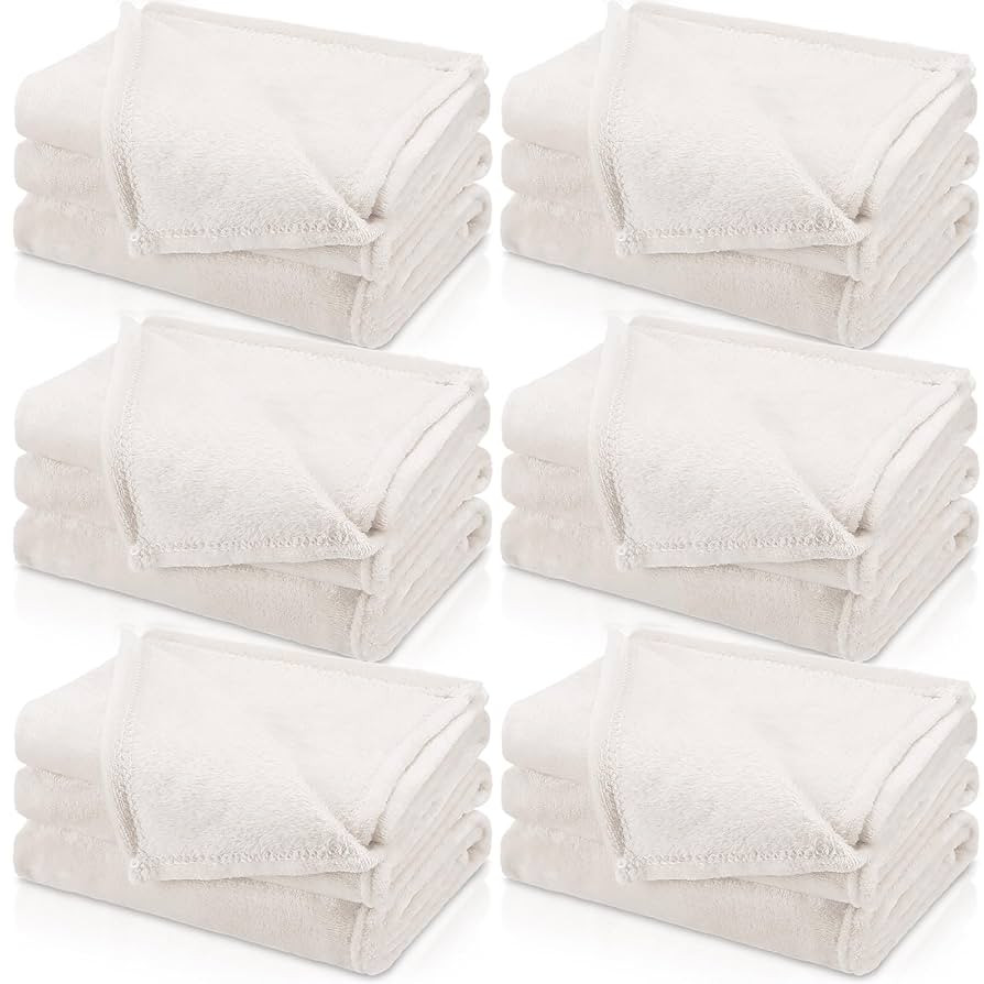 6 Pcs Fleece Sleepover Blankets for Girls Soft Fuzzy Throw Blanket Bulk Warm Flannel for Spa Slum... | Amazon (US)