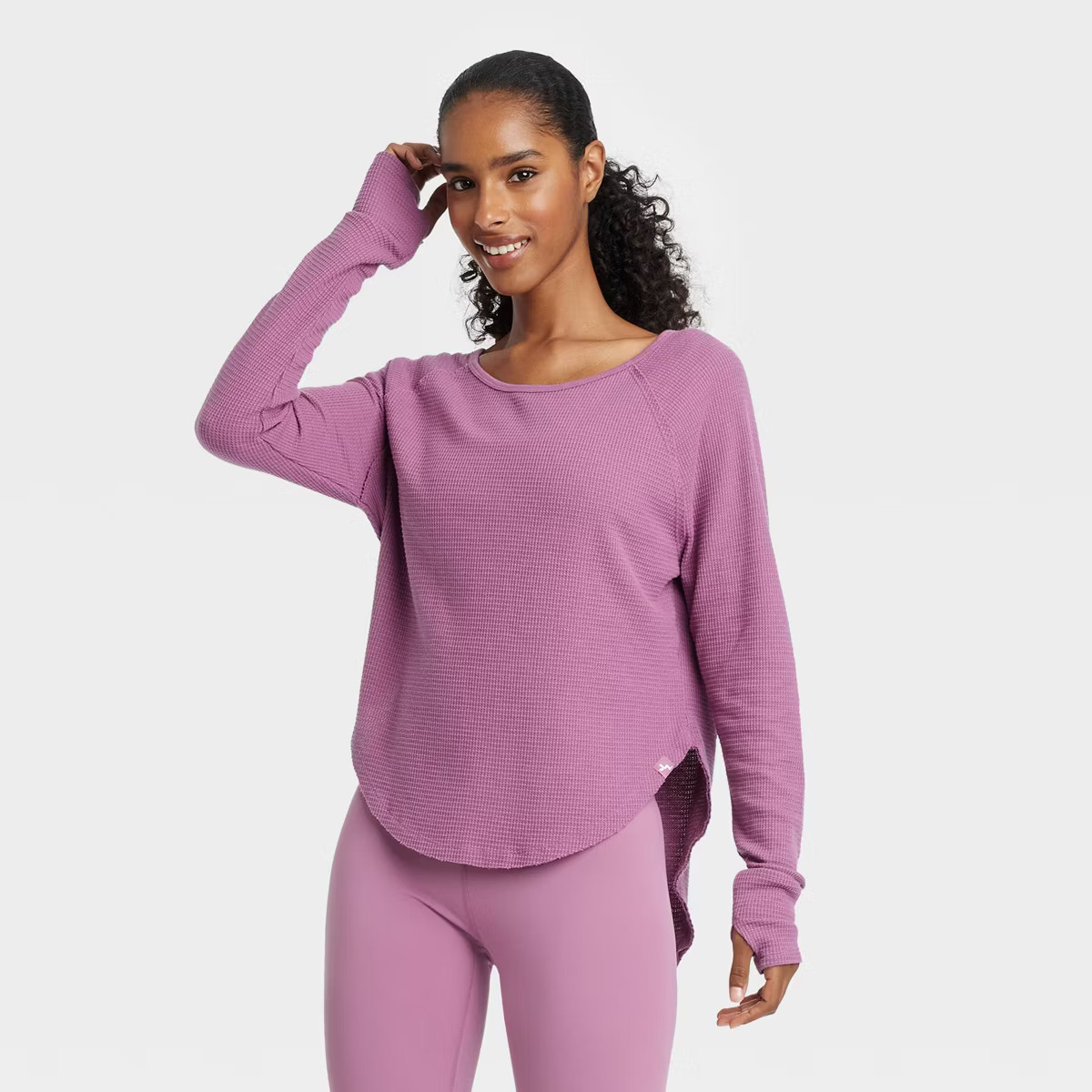 Women's Waffle Leggings-Friendly Long Sleeve Top - JoyLab™ | Target