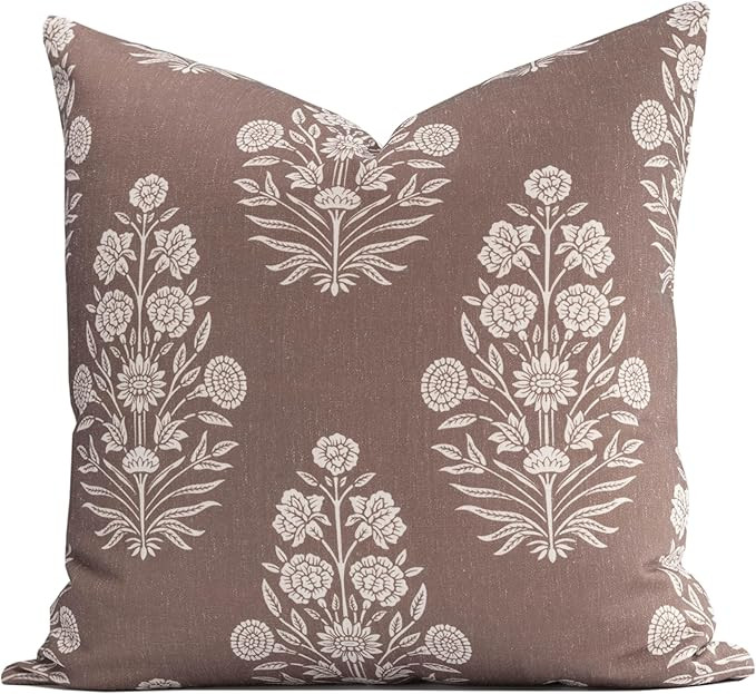 Crumbs Home Modern Farmhouse Fall Linen Indoor Outdoor Throw Pillow Cover Only, 20"x20" Water Rep... | Amazon (US)