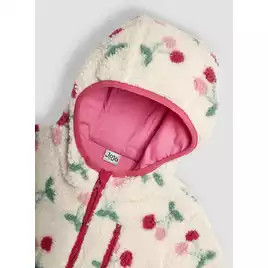 Buy JOJO MAMAN BÉBÉ Cherry Borg Hoodie 12-18 months | Jumpers and cardigans | Tu | Tu Clothing
