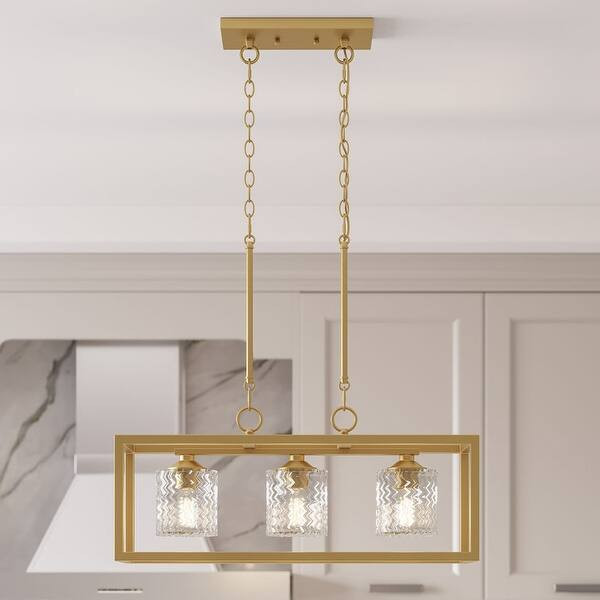 Acroma 3 Light Linear Modern Farmhouse Kitchen Chandelier-UL - N/A - - 36646196 | Bed Bath & Beyond