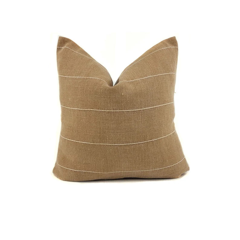 Brown Pillow Cover Faded Rust Premium Linen Minimalist Simplistic Neutral Boho Earthy Cushion Cas... | Etsy (US)