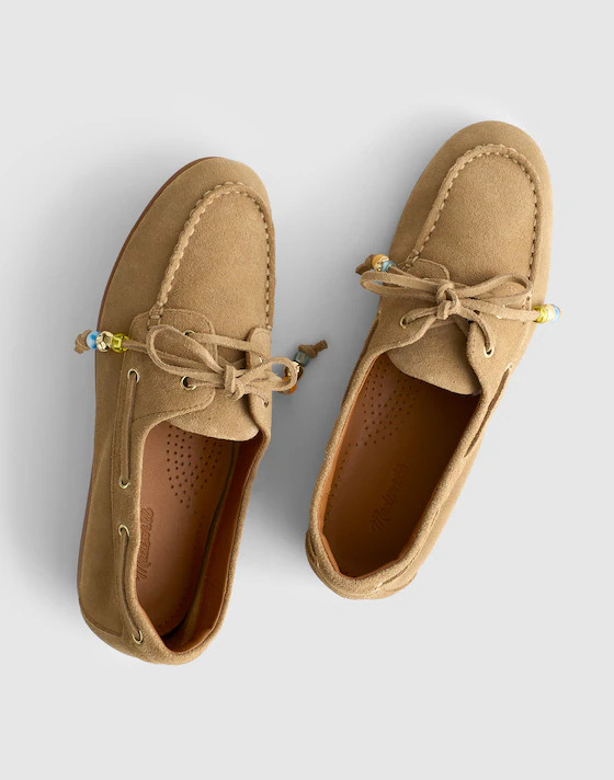 The Jamie Boat Shoe in Suede | Madewell
