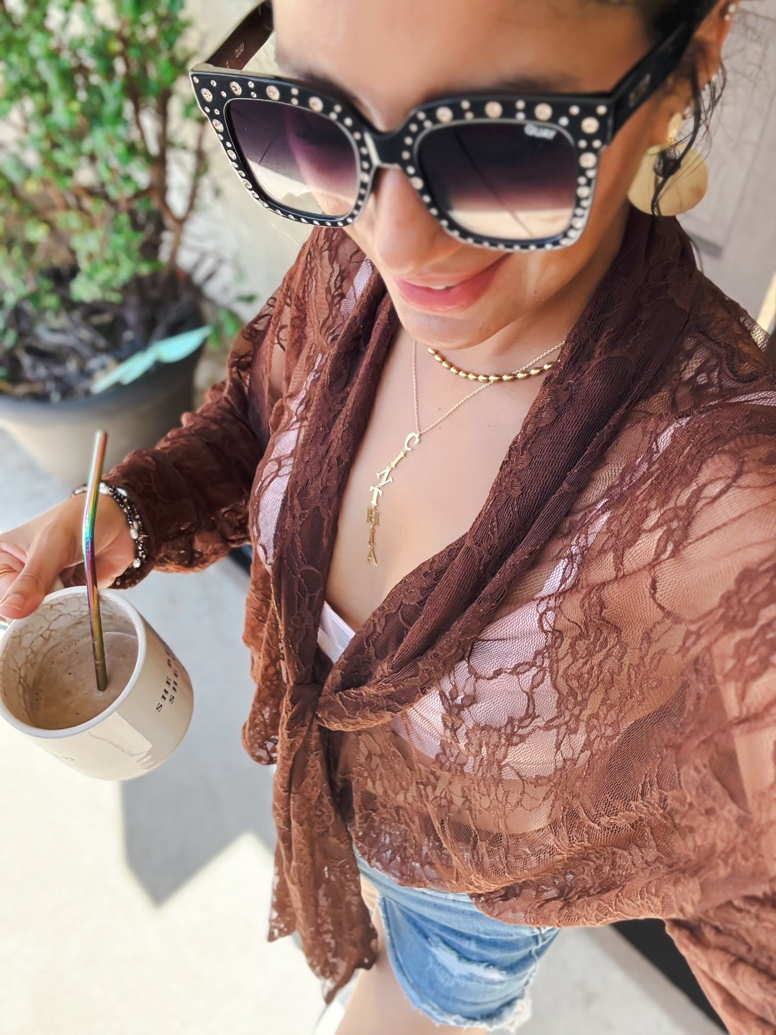 This sheer mesh blouse is officially one of my favorite wardrobe finds 🤎 I’ve already gotten SO many compliments! I love how lightweight, feminine, and versatile it is—you can style it with jeans, denim shorts, skirts, trousers, or dress it up for a night out. Such an easy statement layer that works with almost any bottom!

sheer mesh blouse, sheer blouse, mesh top, lace blouse, brown blouse, women’s fashion, versatile tops, trendy tops, chic tops, date night outfit, casual chic outfit, elevated everyday style, summer outfit, fall transition outfit, layering top, wardrobe essentials, fashion finds, outfit inspiration, mom style

#LTKootd #LTKOver40 #LTKSeasonal