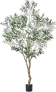 7FT Olive Tree Artificial Plant Decor - Tall Fake Tree for Home Decor Faux Plant Indoor 2000 Leav... | Amazon (US)