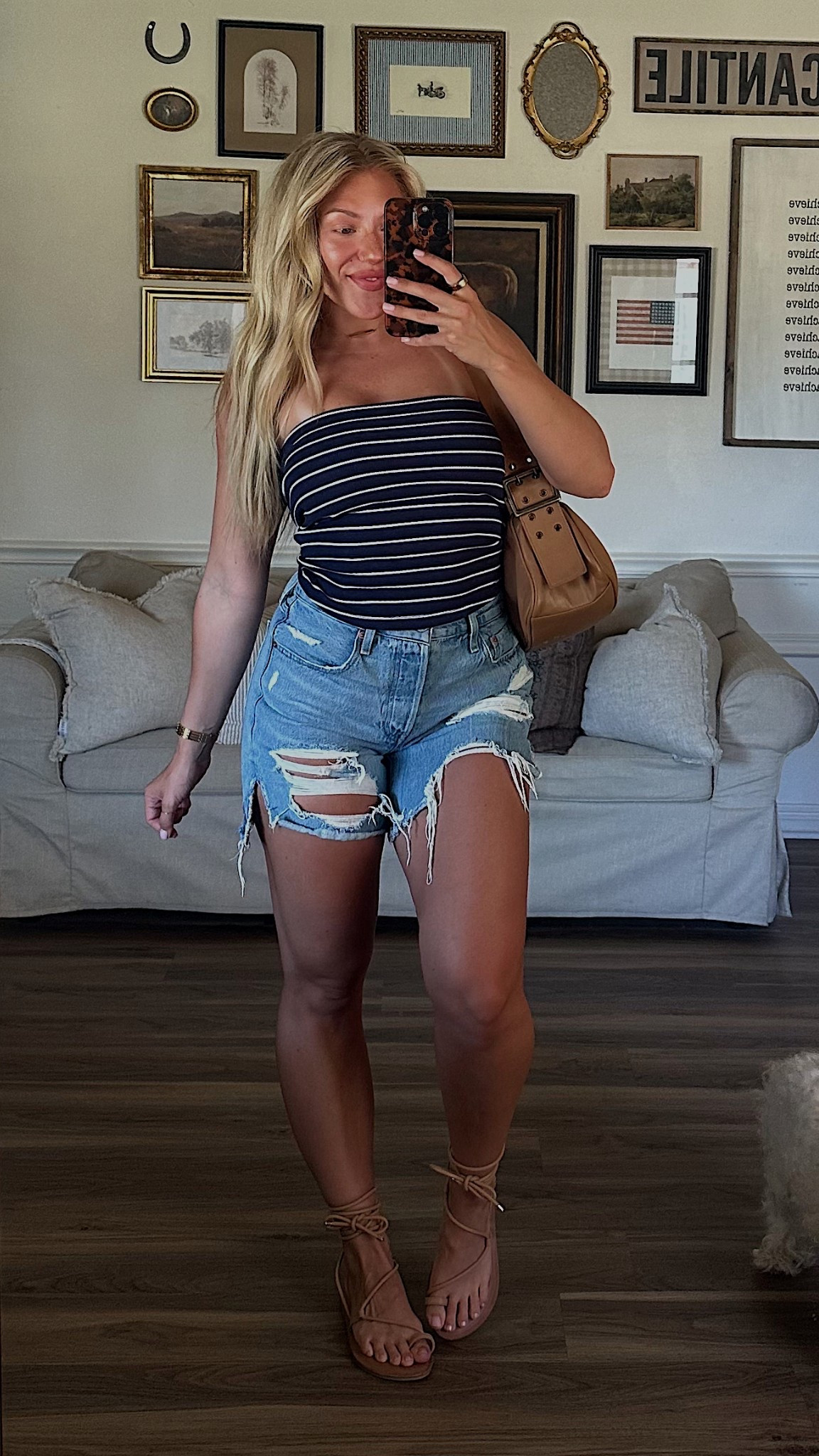 i cut the shorts on the sides myself so my thighs fit !! 