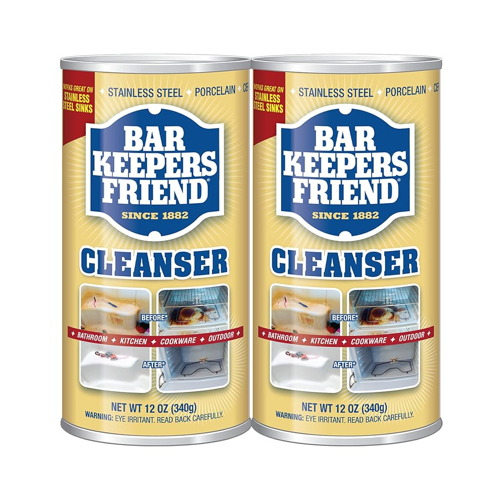 Bar Keepers Friend Powder Cleanser (2 x 12 oz) Multipurpose Cleaner, Stain & Rust Remover for Bat... | Amazon (US)