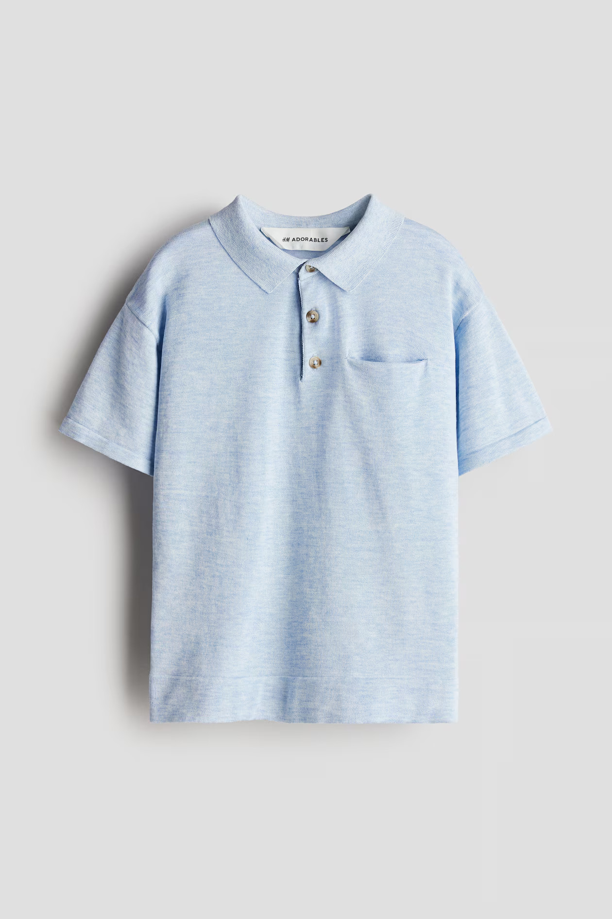 Silk-blend Polo Shirt - Light dusty blue - Kids | H&M US | H&M (US + CA)