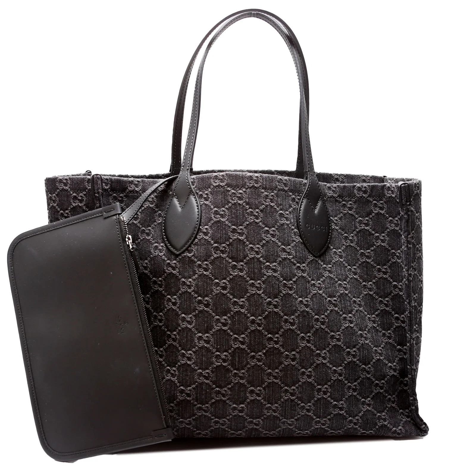 772176 Summer Tote Large Denim Black | Keeks Designer Handbags