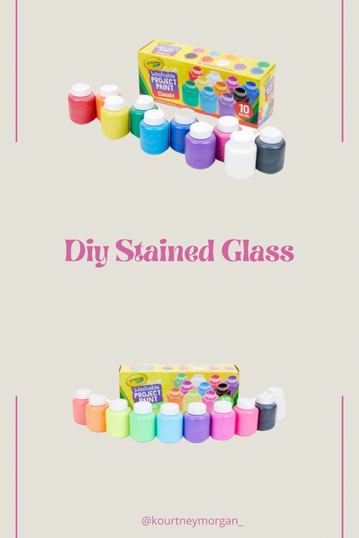 The cutest DIY stained glass window 