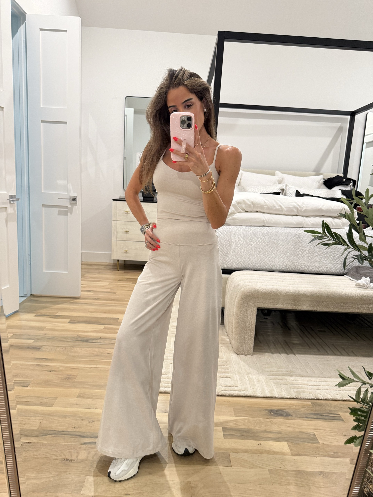 Comfy matching set size xs tank xxs bottoms now in new colors matching wide leg pant set 

#LTKPetite #LTKSaleAlert