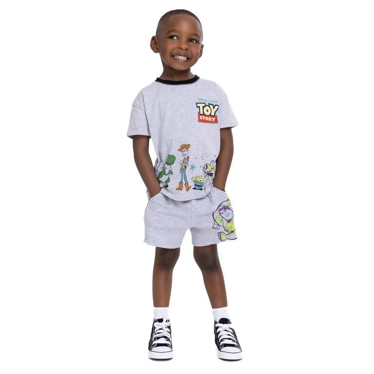 Disney Toy Story Toddler Boys Short Sleeve T-Shirt and Shorts Set, 2-Piece, Sizes 12M-5T | Walmart (US)
