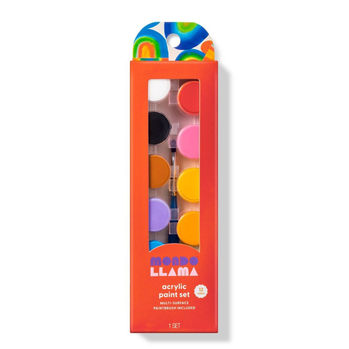 12ct Acrylic Paint Set with Paintbrush - Mondo Llama™ | Target