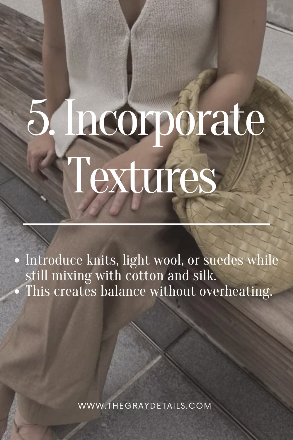 September Style Tips: Incorporate Textures. Introduce knits, light wool, or suedes while still mixing with cotton, linen, and silk.  

 #LTKSeasonal #LTKStyleTip #LTKWorkwear