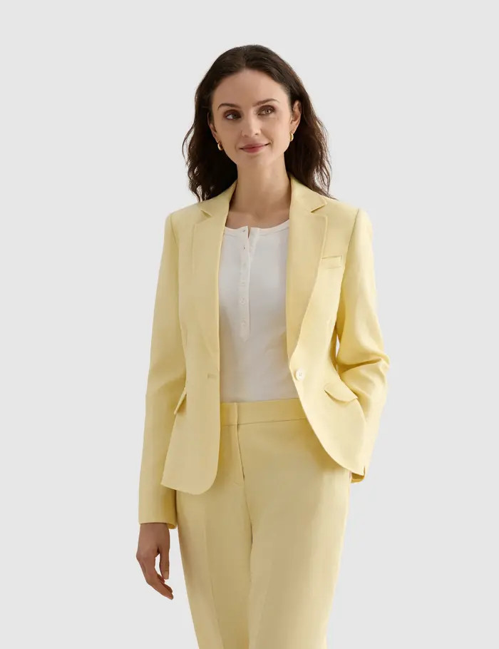 Adalee Linen Tailored Blazer | Nordstrom