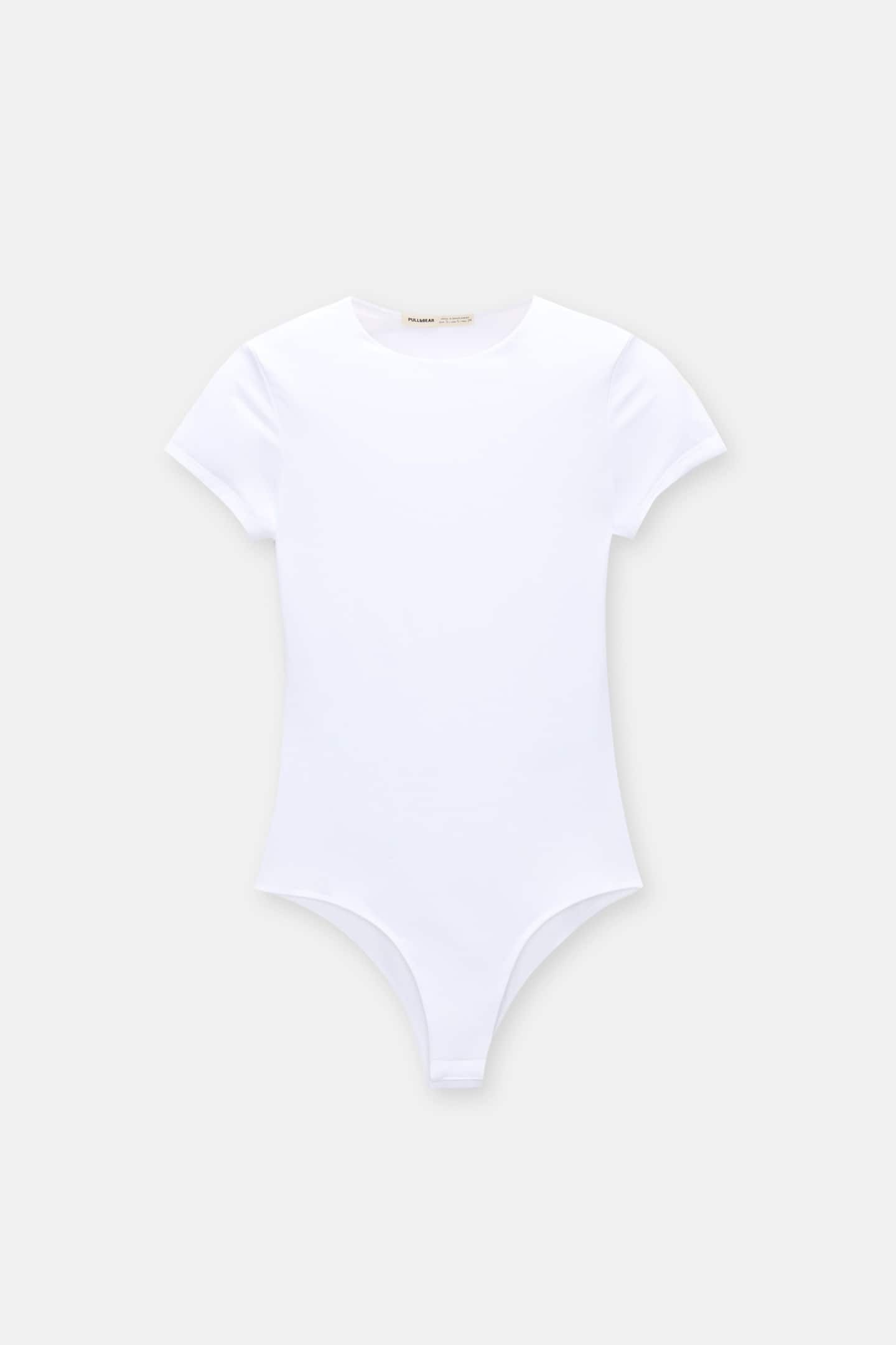 Fitted short sleeve bodysuit | PULL and BEAR UK