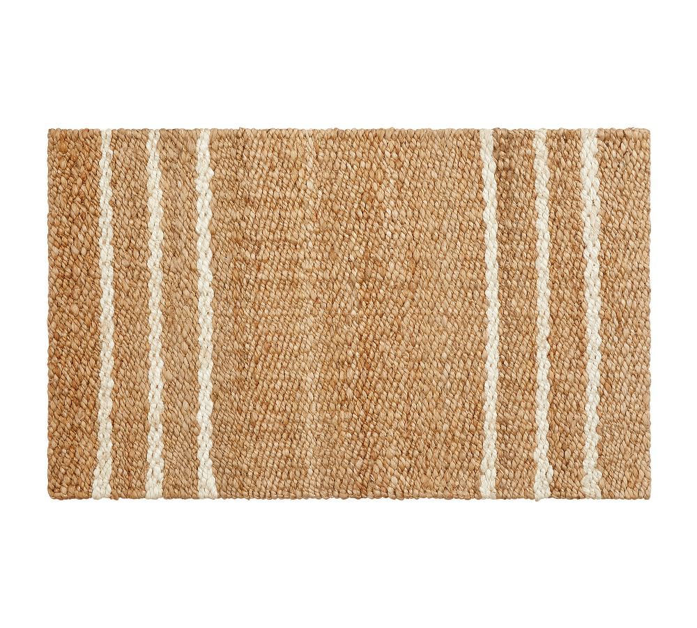 Three Stripe Natural Fiber Doormat | Pottery Barn (US)