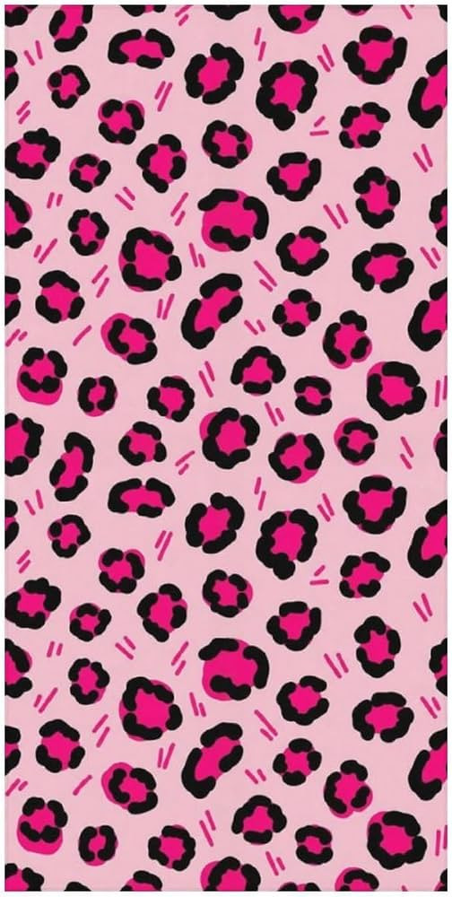 Oversized Soft Bath Towels Pink Cheetah Leopard Print for Adult, Quick Dry Travel Beach Towel, Pa... | Amazon (US)