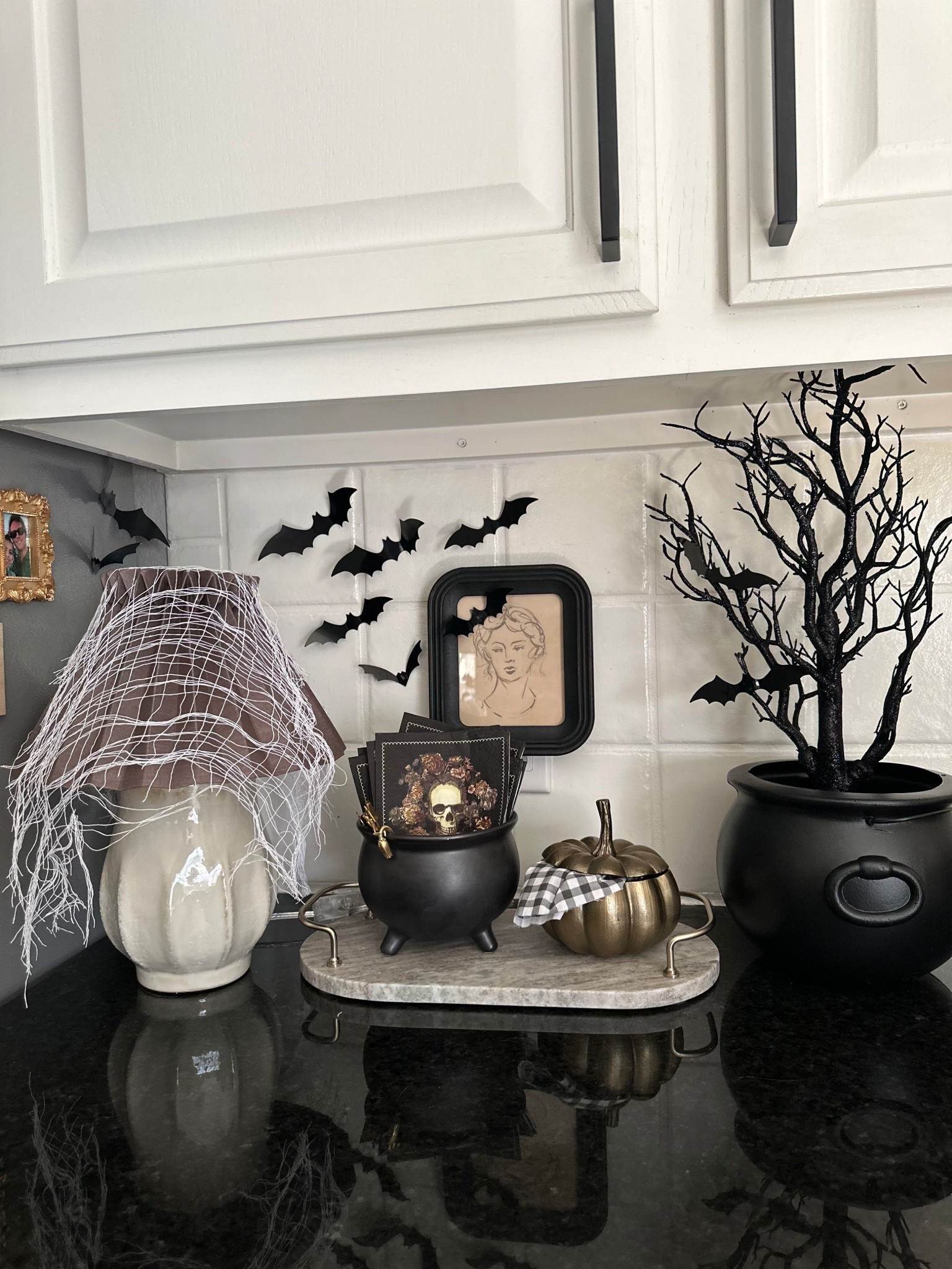 Halloween kitchen counter decor!🖤🖤🎃🕷️🕸️👻💀

#LTKSeasonal #LTKStyleTip #LTKHome