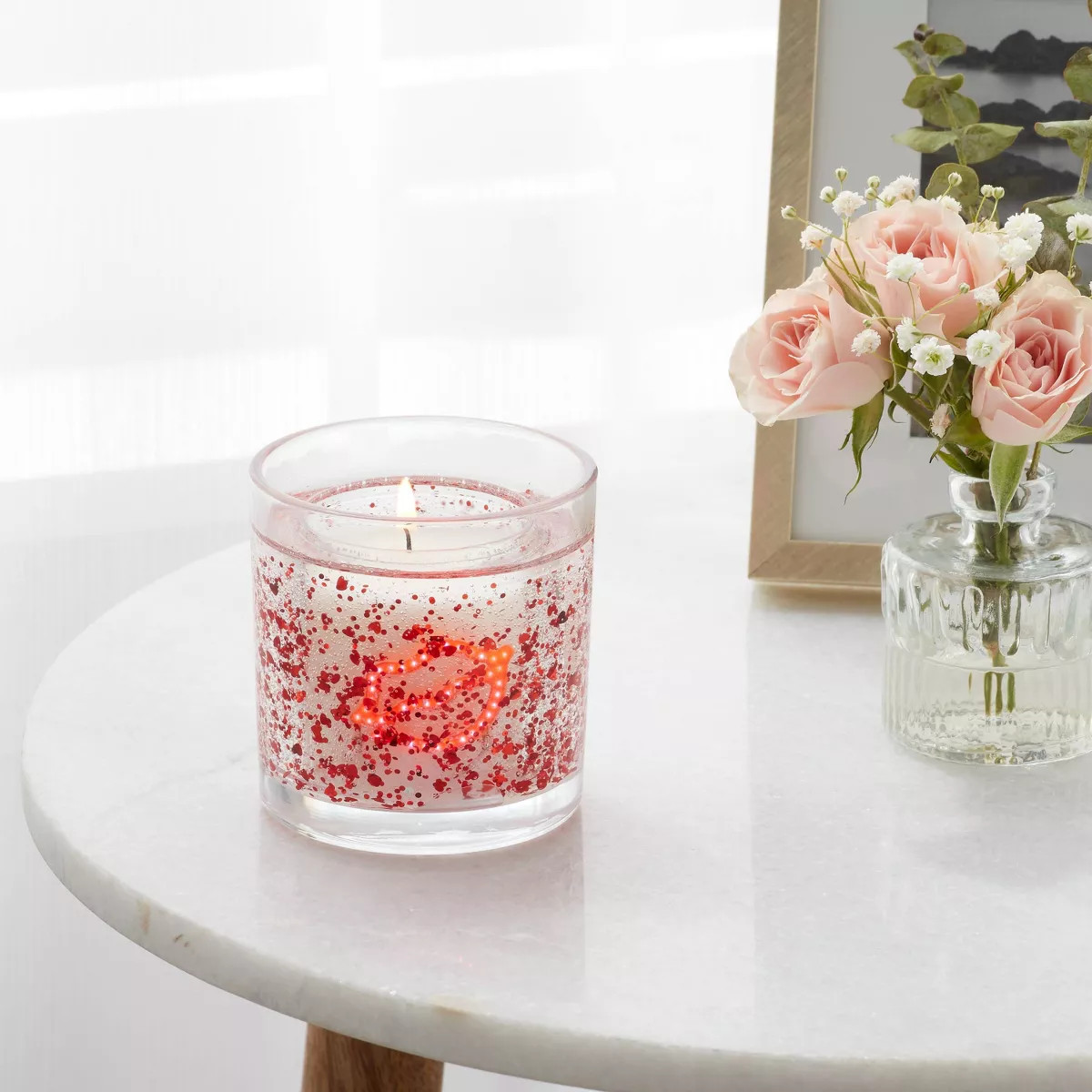 2.5oz LED Gel Light Up Lips Candle Strawberry Shortcake - Room Essentials™ | Target