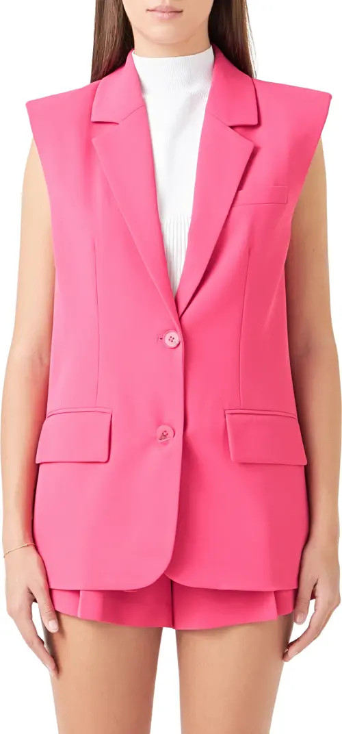 Endless Rose Oversize Blazer Vest | Nordstrom | Nordstrom