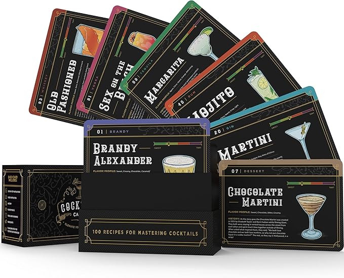 Cocktail Cards: 100 Cocktail Recipes to Master Cocktails in Bartender Flashcard Form With Step By... | Amazon (US)