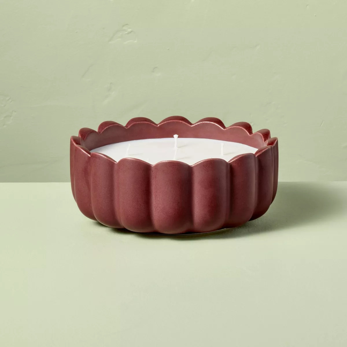 6 Wick Ceramic Scalloped Rim Jar Candle 42oz - Hearth & Hand™ with Magnolia | Target