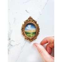 Miniature Painting Framed, Dollhouse Wall Art, Tiny Landscape Art | Etsy (US)