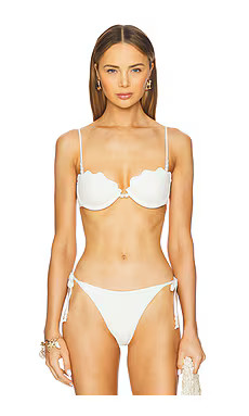 LSPACE Sunrise Seashell Bikini Top in Cream from Revolve.com | Revolve Clothing (Global)