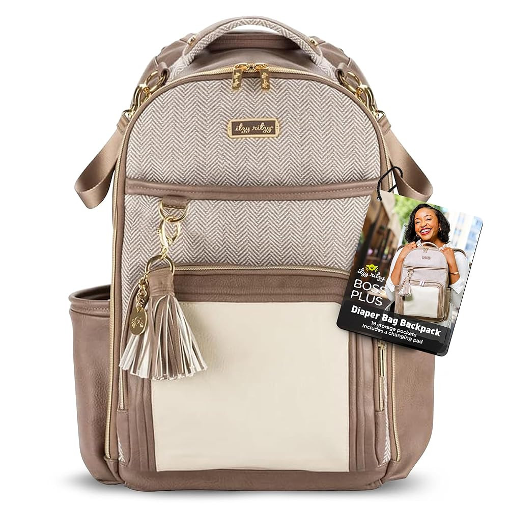 Itzy Ritzy Diaper Bag Backpack – Large Capacity Boss Plus Baby Backpack Diaper Bag Featuring 19... | Amazon (US)