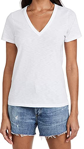 rag & bone Women's The Vee Tee, Bright White, XXS | Amazon (US)