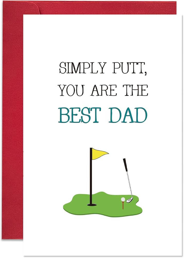 Ogeby Funny Father’s Day Card for Him, Golf Birthday Day Card for Dad, Simply Putt You Are the ... | Amazon (US)