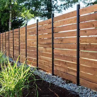 PEAK Modular Fencing 94 in. H Matte Black Aluminum In-Ground Post for A 6 ft. H Outdoor Privacy F... | The Home Depot