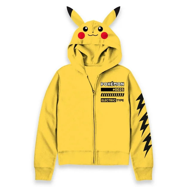 Pokemon All Pika Suit V2 Boys Apparel, Graphic Long Sleeve Hoodie, Sizes 4-18 (Little Boys & Big ... | Walmart (US)