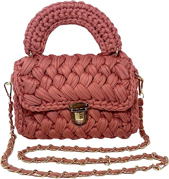 Trendy Summer Woven Crossbody Bag for Women- Handmade to wear as Clutch, Top Handle, or Shoulder ... | Amazon (US)