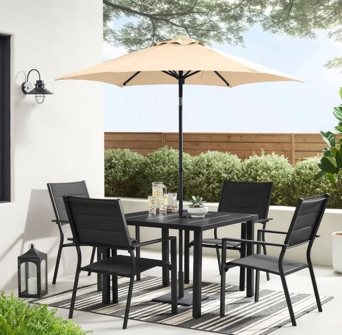 Mainstays Dashwood 5 Piece Dining Set, Black | Walmart (US)