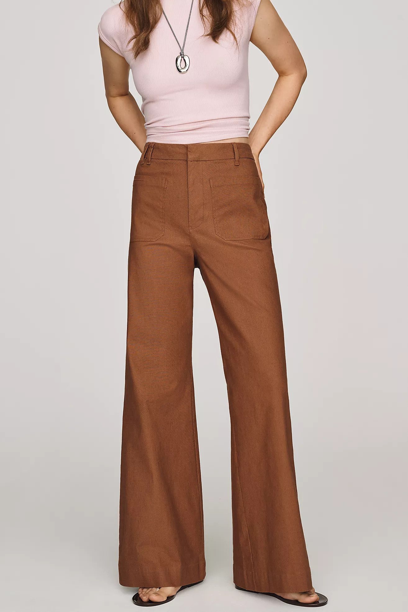 Maeve Jude Linen-Blend Trousers | Anthropologie (US)