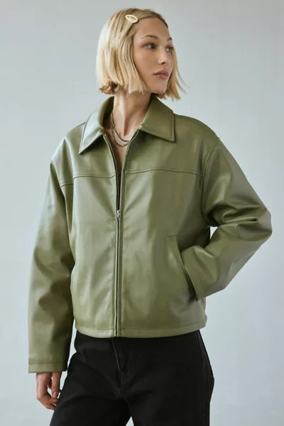 BDG Sasha Faux Leather Car Jacket | Urban Outfitters (US and RoW)
