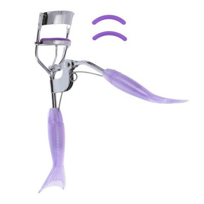 Unique Bargains Women's Fishtail Handle Eyelash Curler Purple 1 Pc | Target