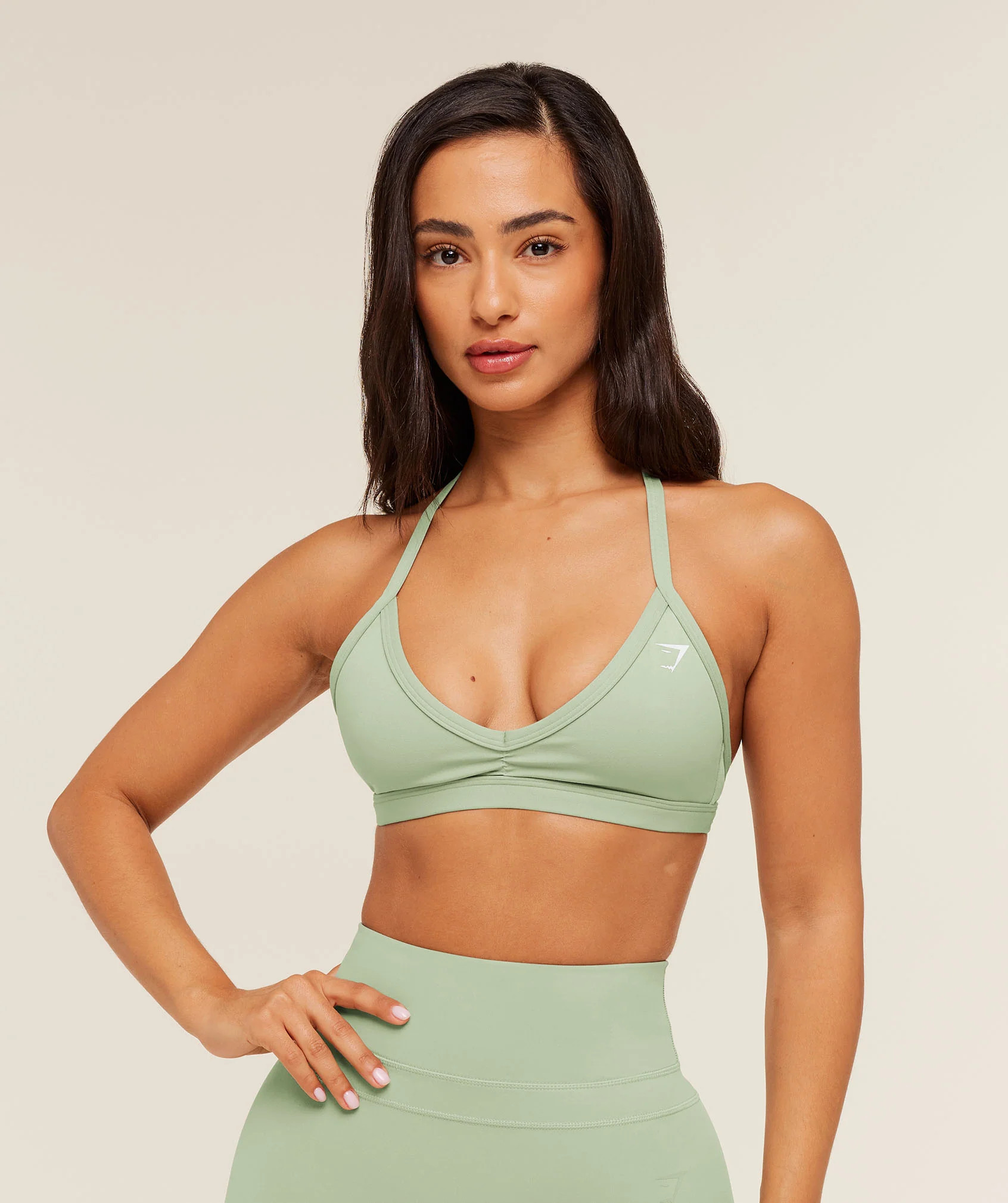 Gymshark Minimal Sports Bra - Haze Green | Gymshark EU