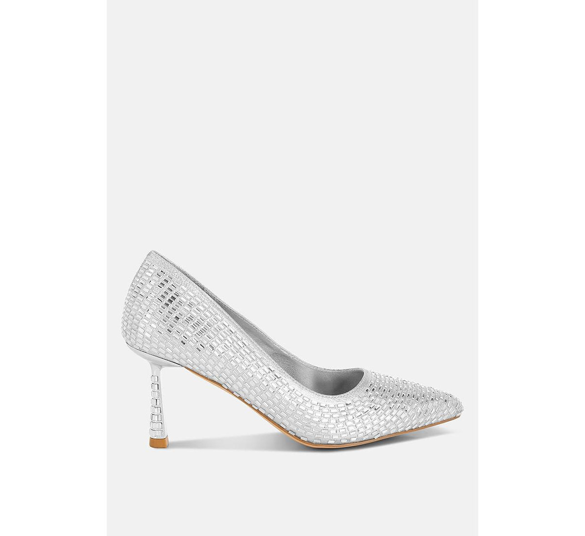 Benjamins Rhinestones Embellished Pumps - Silver | Macy's