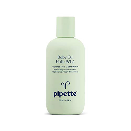 Pipette Baby Oil - Nurture, Moisturize Baby Skin, Vitamin E, Sensitive, Dry Skin, Fragrance Free with Renewable Plant-Derived Squalane, 4.5 fl oz | Amazon (US)
