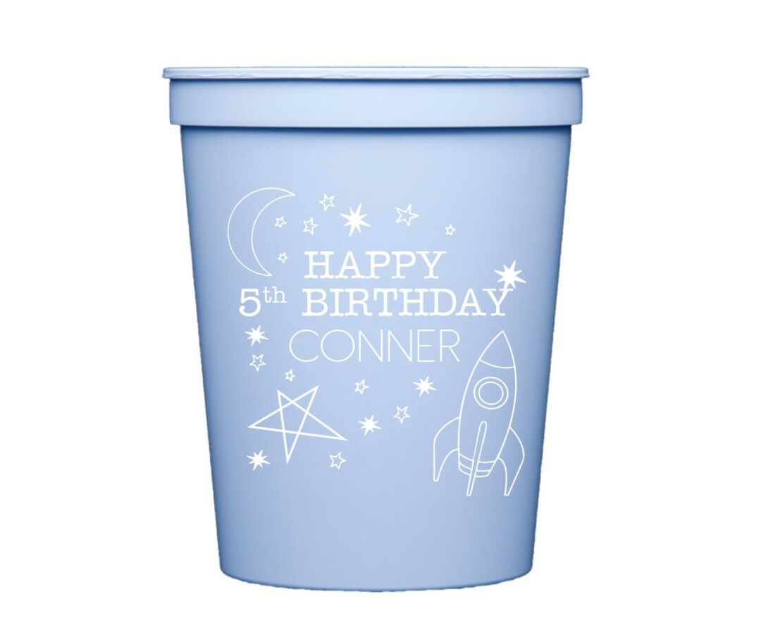 Astronaut birthday cups, Spaceship birthday cups, Space themed birthday cups, Rocket ship birthda... | Etsy (US)