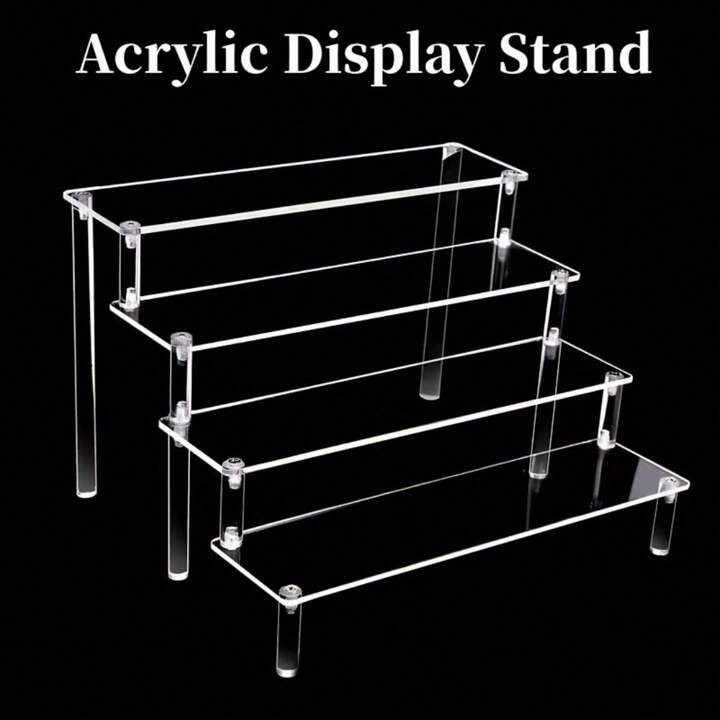 1pc Acrylic Display Shelf, 1-5 Tiers Trapezoid Home Organization Stand, Jewelry Cosmetic Display ... | SHEIN