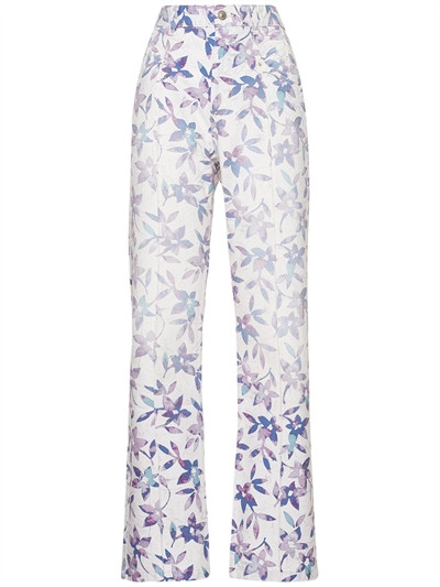 Isabel Marant - Hose aus baumwolle mit druck „nadege“ - Weiß/Multi | Luisaviaroma | Luisaviaroma