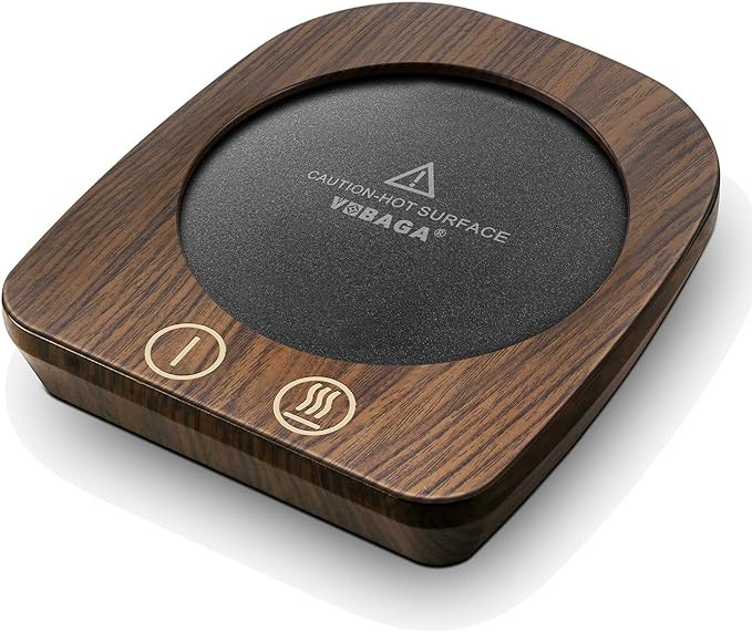 Amazon.com: VOBAGA Imitation Wood Grain Coffee Cup Warmer & Mug Warmer For Desk, Electric Cup Bev... | Amazon (US)