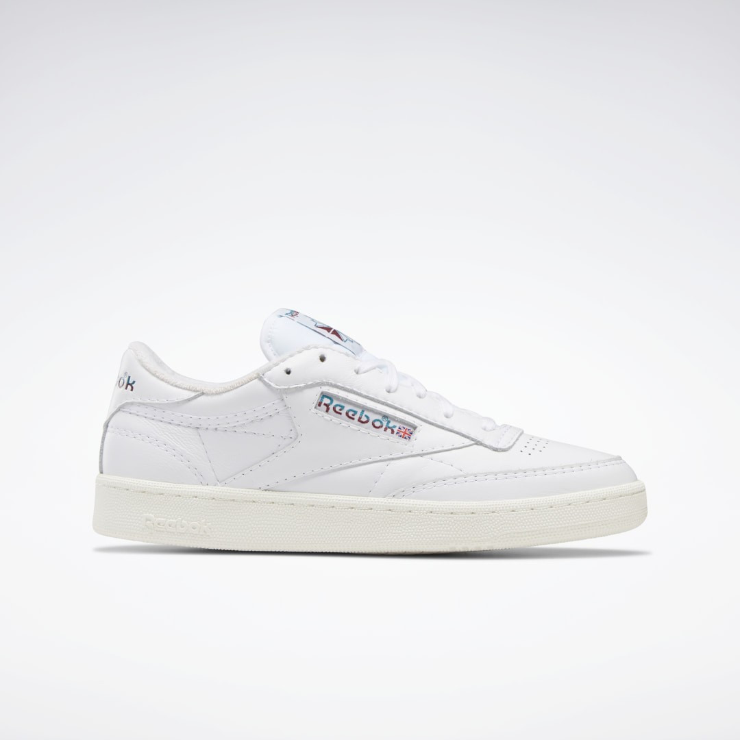 Reebok Unisex Club C 85 Vintage Shoes in Ftwr White/Seaport Teal/Classic Burgundy Size M 12 / W 13.5 | Reebok (US)